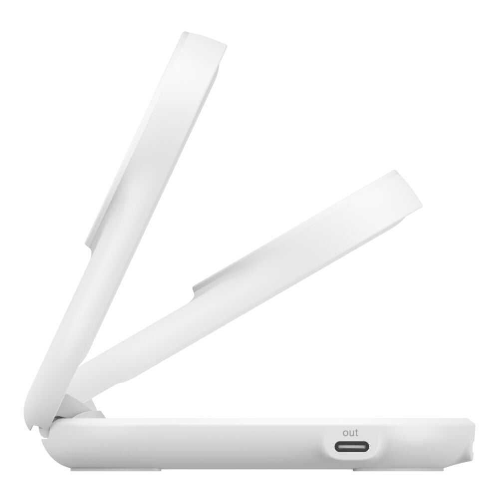 Belkin ULTRACHARGE Ladestation – 25 W, Qi2, magnetisch, klappbar, 2-in-1 – für Qi2-kompatible Geräte