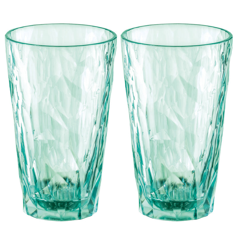 Koziol Trinkglas Club Nr. 6 – 2er Set, 300 ml, Ø 8,7 cm, H 14,1 cm, Kunststoff, spülmaschinenfest, stapelbar