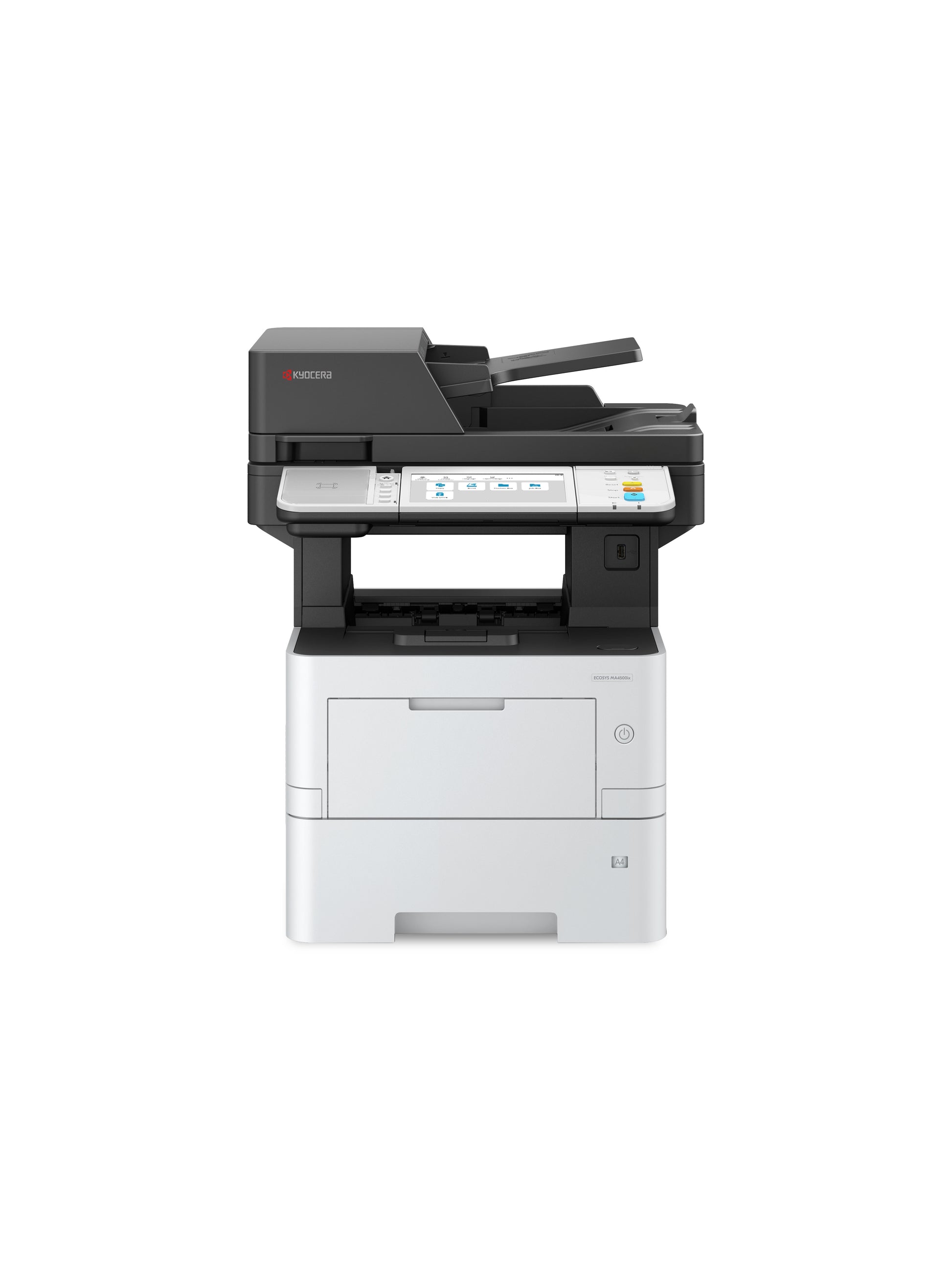 Kyocera ECOSYS MA4500ix – S/W Laser-MFP A4, 3-in-1 – USB/LAN – Duplex, Duplex-ADF, 75 Blatt ADF – 45 ppm S/W