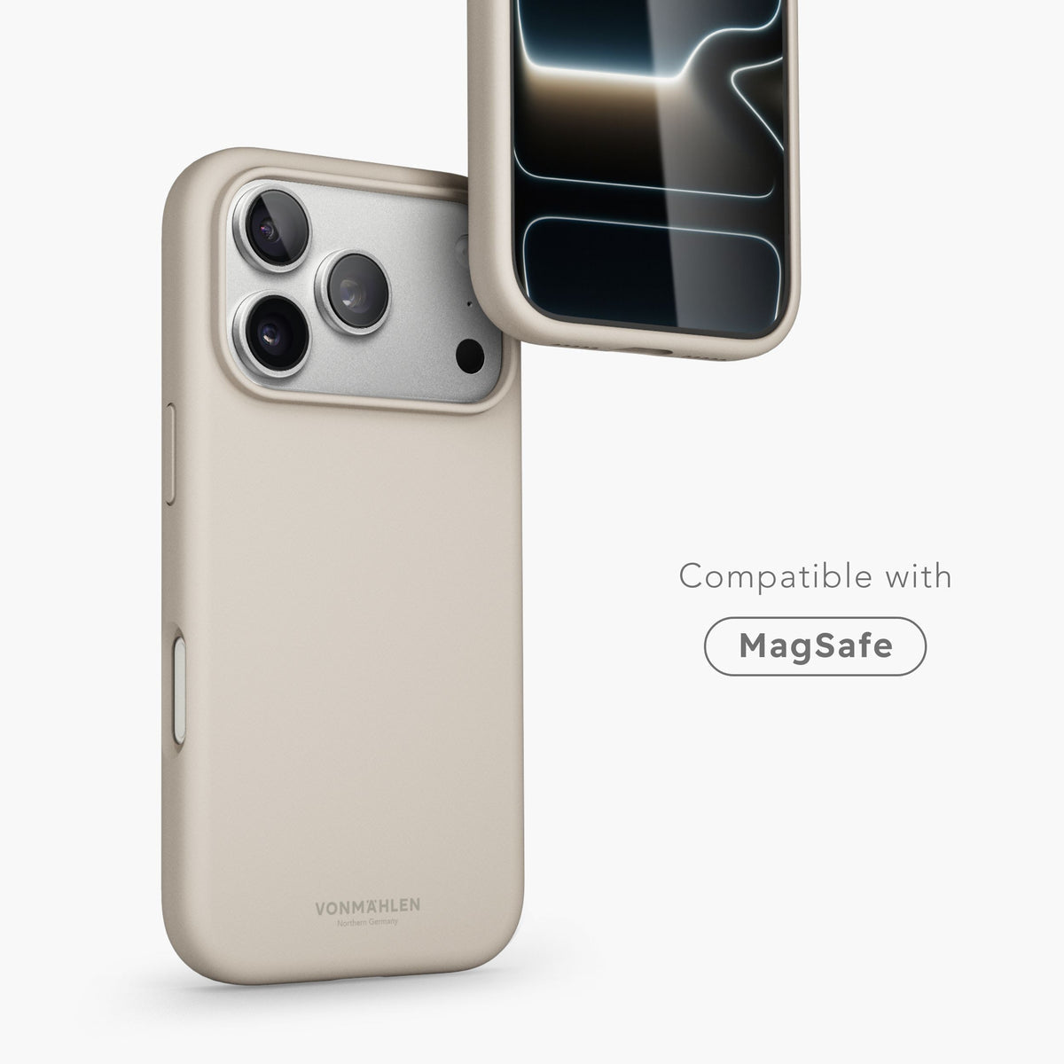 Vonmählen Backcover – für Apple iPhone 17 Pro Max – beige – Silikon – MagSafe-kompatibel