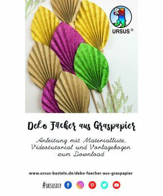 URSUS Designpapierblock – 23 × 33 cm, Herbstmotiv, Mehrfarbig, 35 g/m² – 10 Blatt