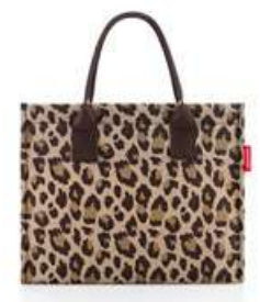 Reisenthel Stofftasche, Polyester, Motiv Leo Macchiato, 420×350×170 mm, Schultergurt