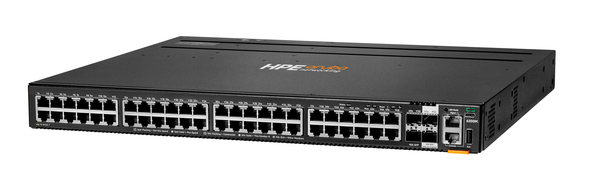 HPE Aruba 6200M – Managed Switch – 48×GbE, 4×SFP+, 19" Rack