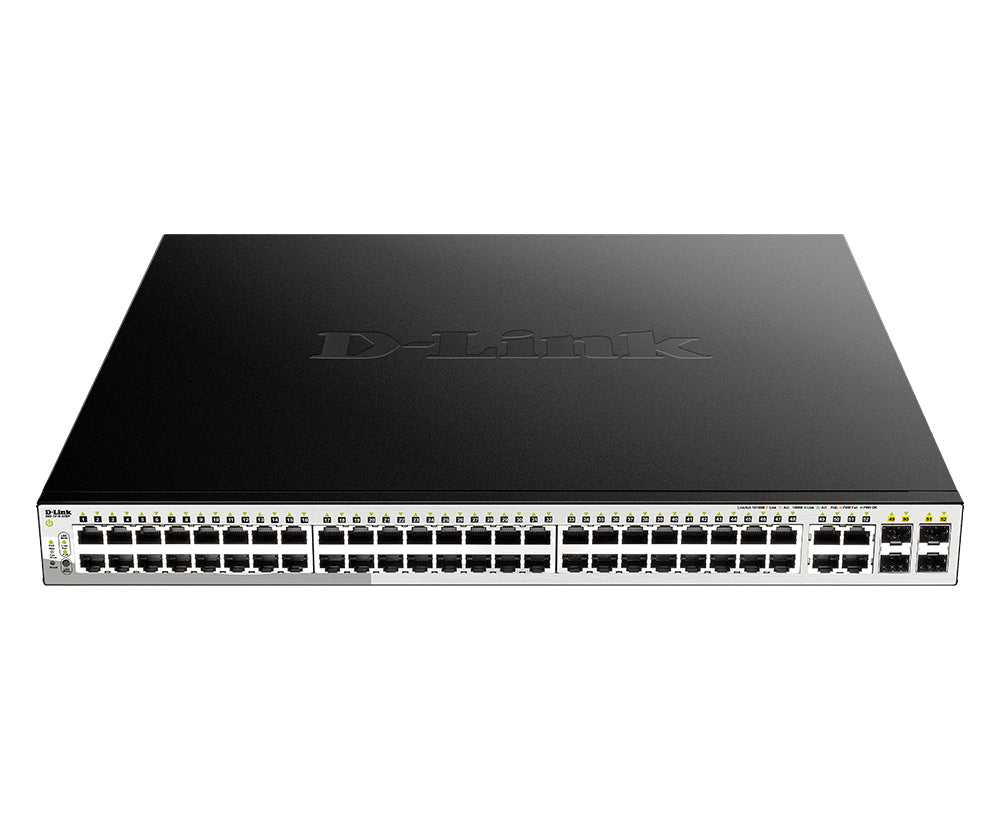 D-Link DGS-1210-52MP – Verwalteter L2 Switch – 48× 1G, 4× SFP, 19", 1U