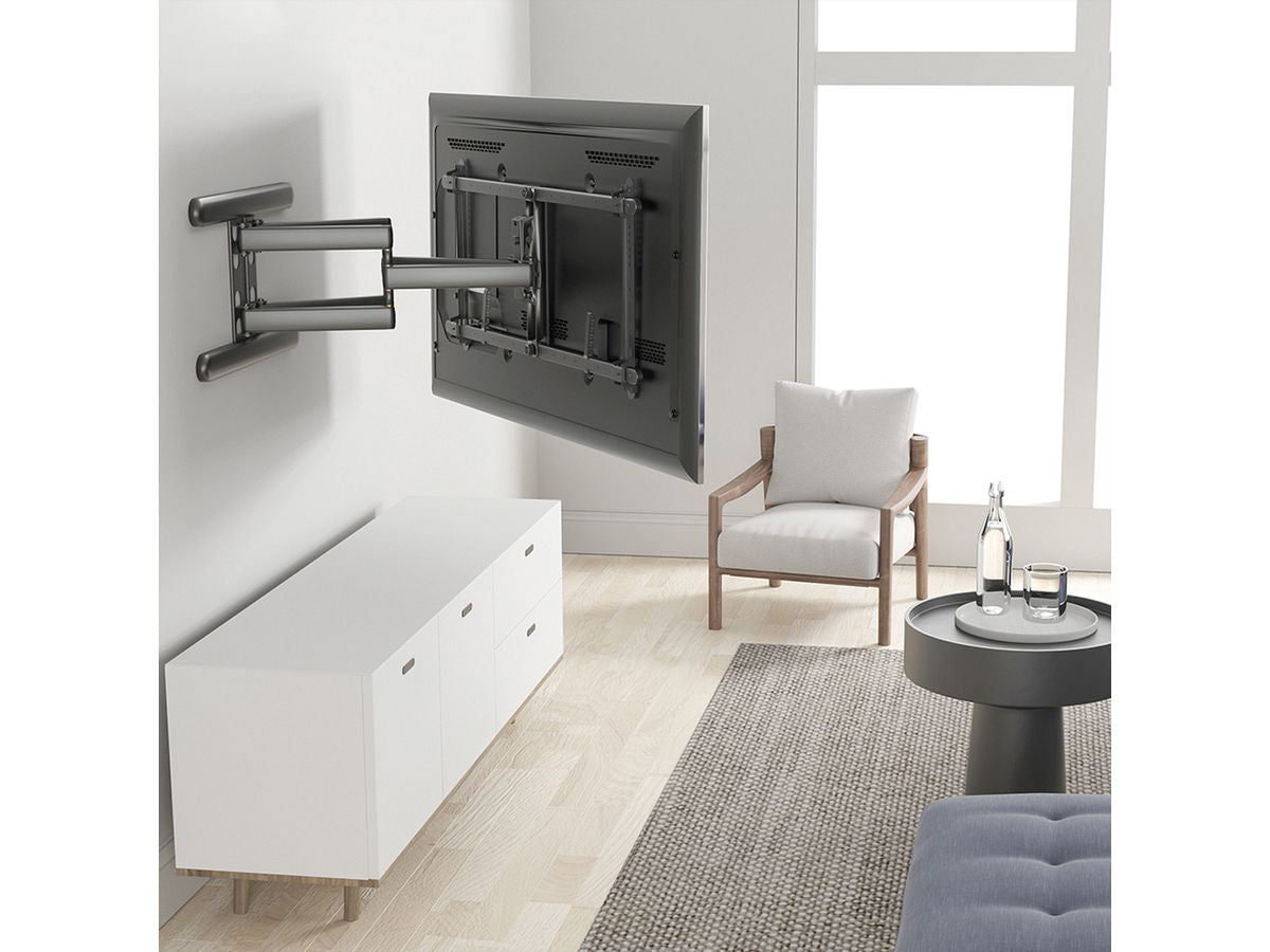ROLINE Wandhalterung – Vollbeweglich – 37–80" – VESA 200×200–600×400 – bis 70 kg, Höhenverstellbar – Schwarz