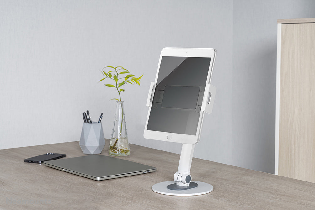 Neomounts Tablet-Ständer – für 4,7–12,9″, drehbar, höhenverstellbar – Weiss