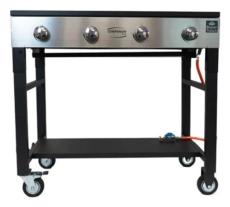 Blaser + Trösch Gastrogrill Companion Pro – 90 × 48 cm Grillfläche, 4 Brenner, 14,04 kW – Schwarz/Silber