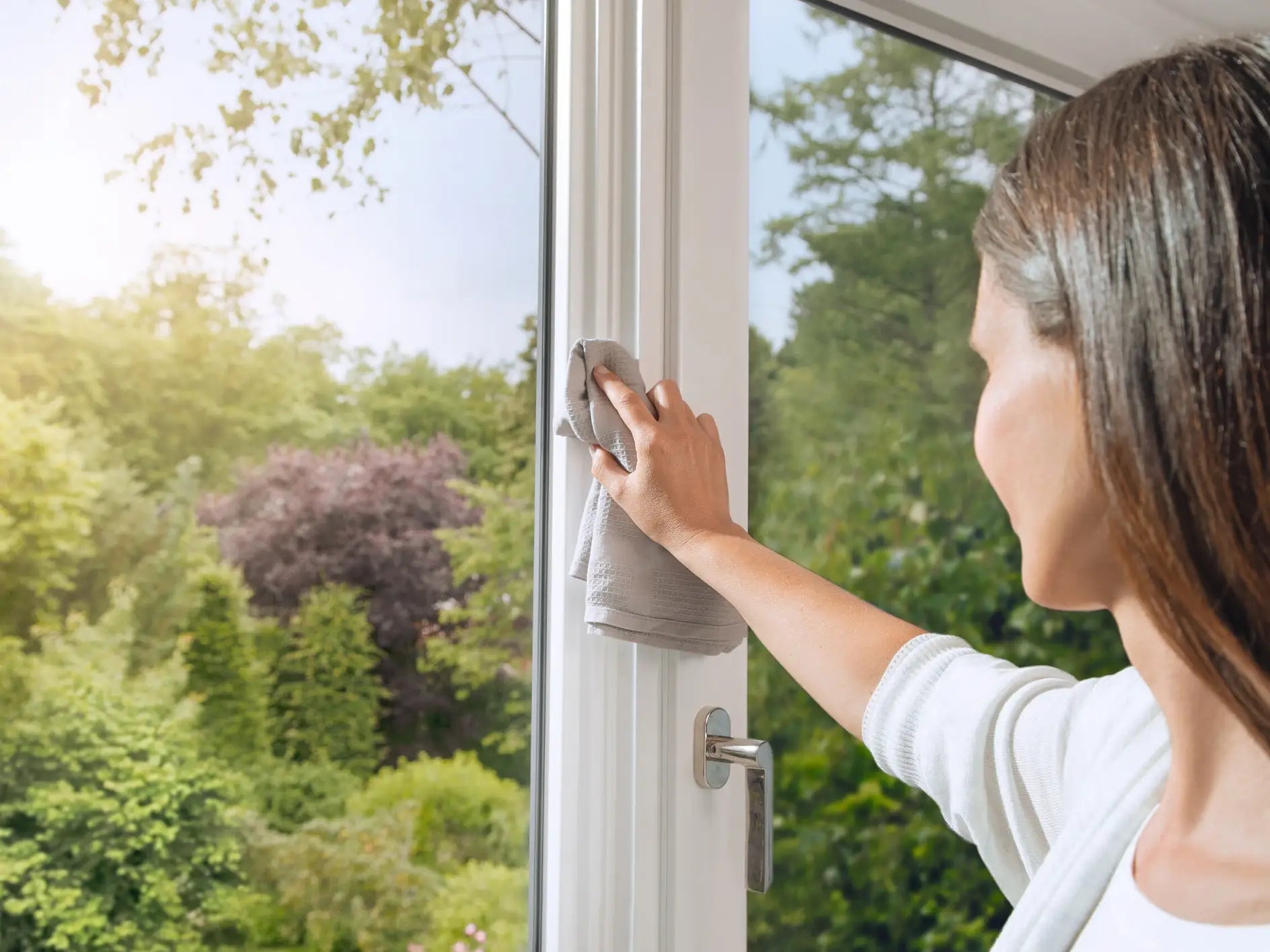 TESA Fenster-Fliegengitter – 150 × 180 cm – Anthrazit – Polyester – Klettband – Für Fenster