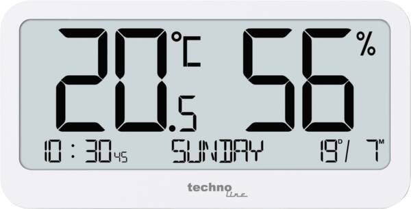 Technoline WS 9455 – Wetterstation, Thermo-Hygrometer – Weiss