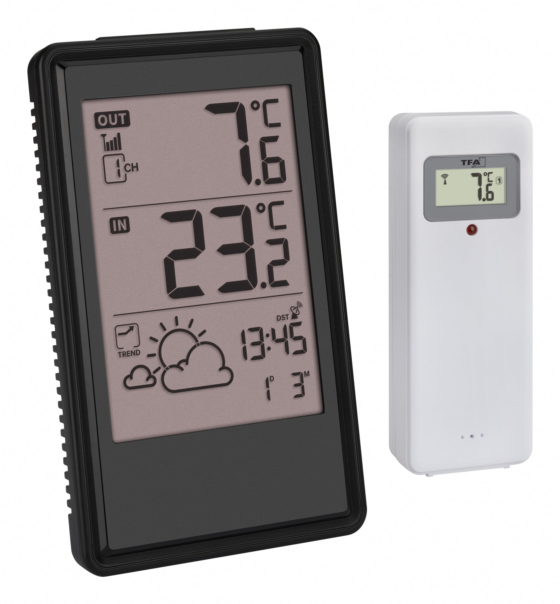 TFA-Dostmann 35.1170.01 – Wetterstation, Funk, innen/außen, inkl. Aussensensor