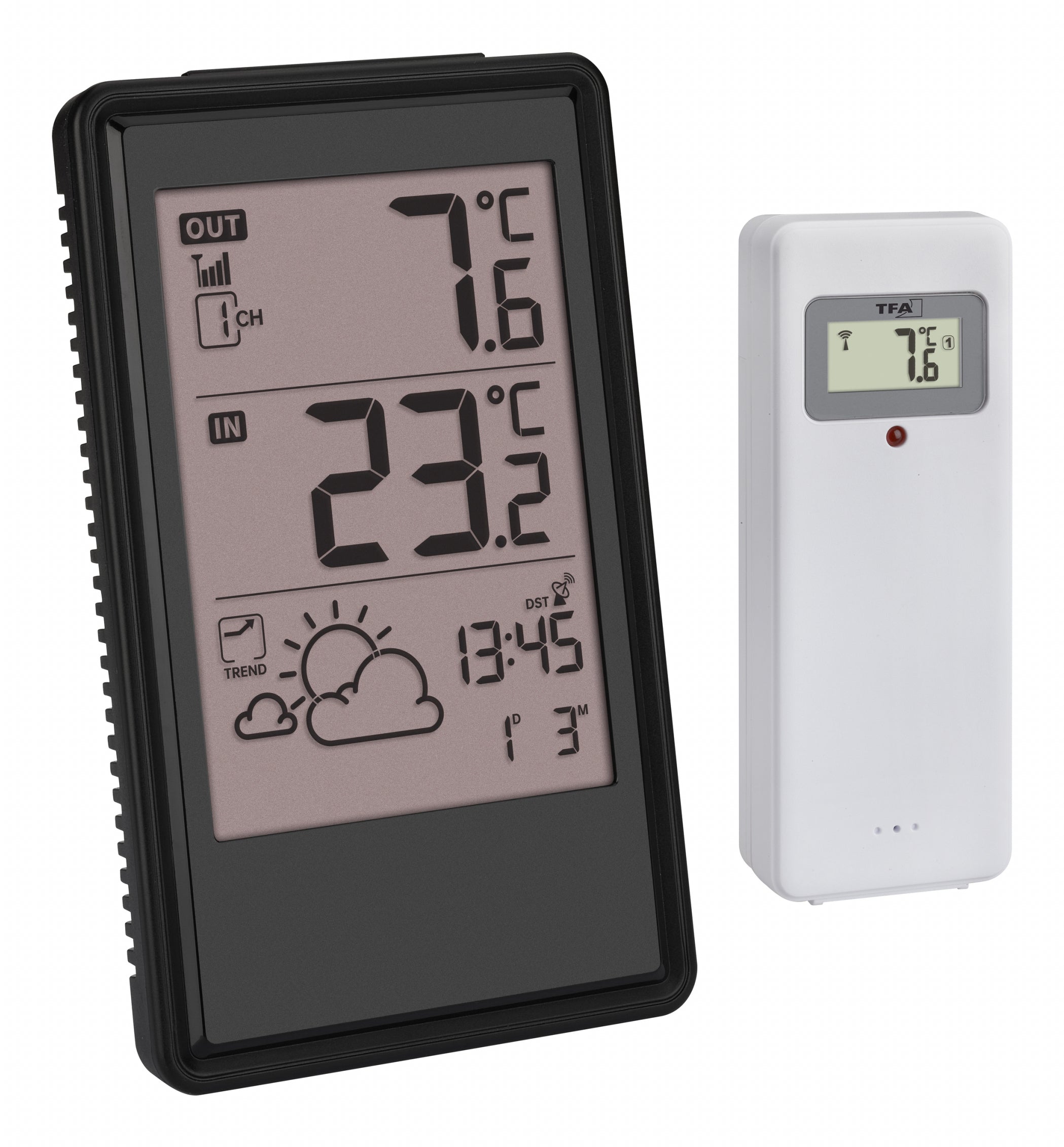 TFA-Dostmann 35.1170.01 – Wetterstation, Funk, innen/außen, inkl. Aussensensor