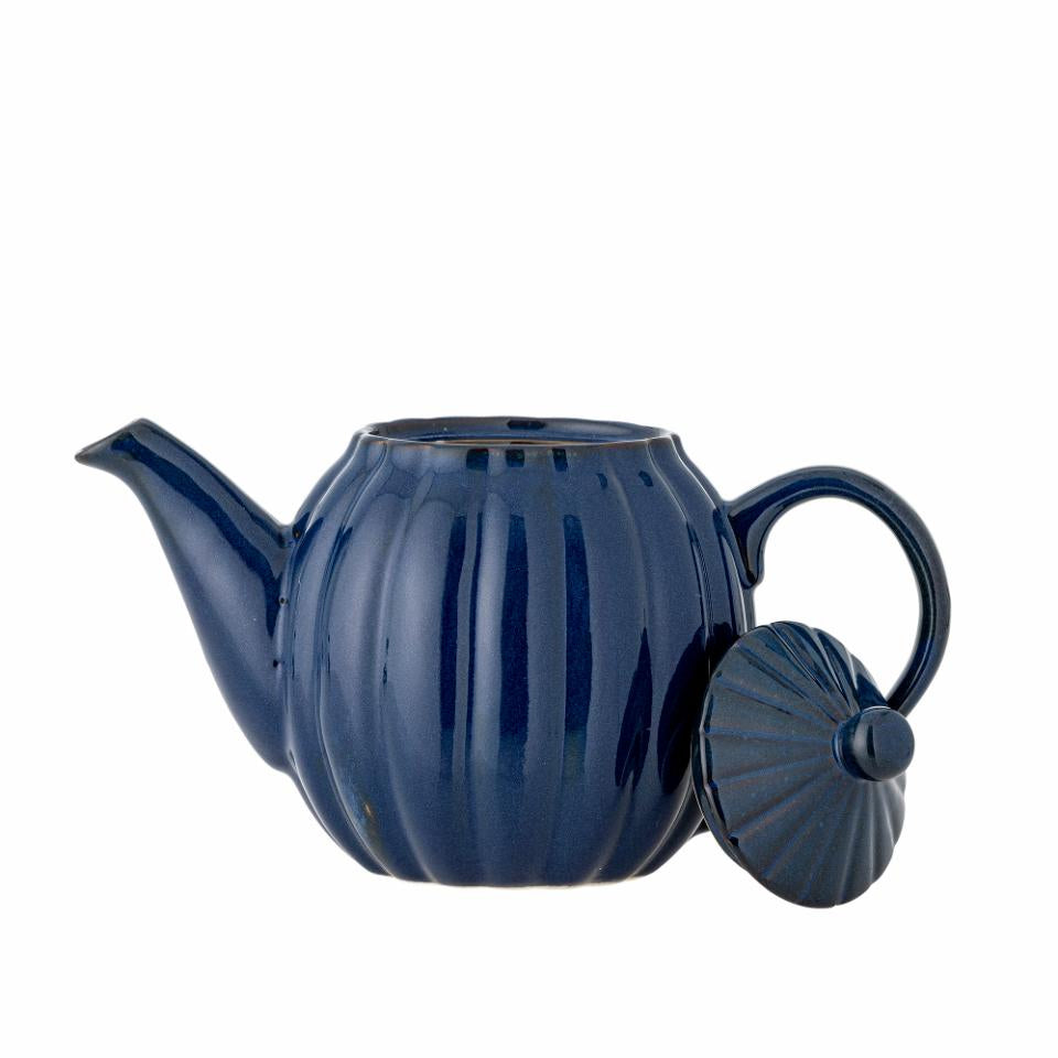 Bloomingville Teekanne Vintage in Bloom – 1 l, Ø 13,0 cm, Steingut, spülmaschinenfest