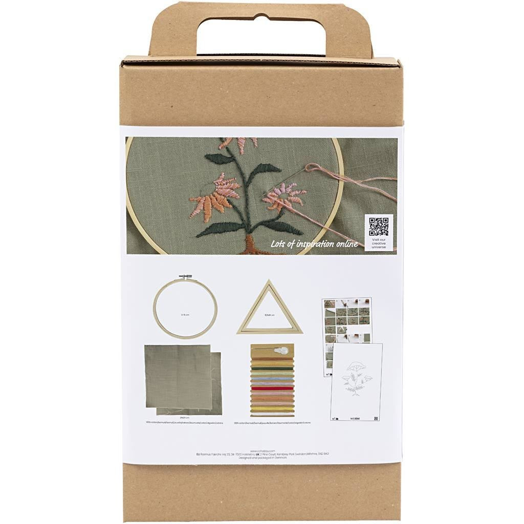 Creativ Company Nähset Sticken – ab 10 Jahren – Baumwolle, grün