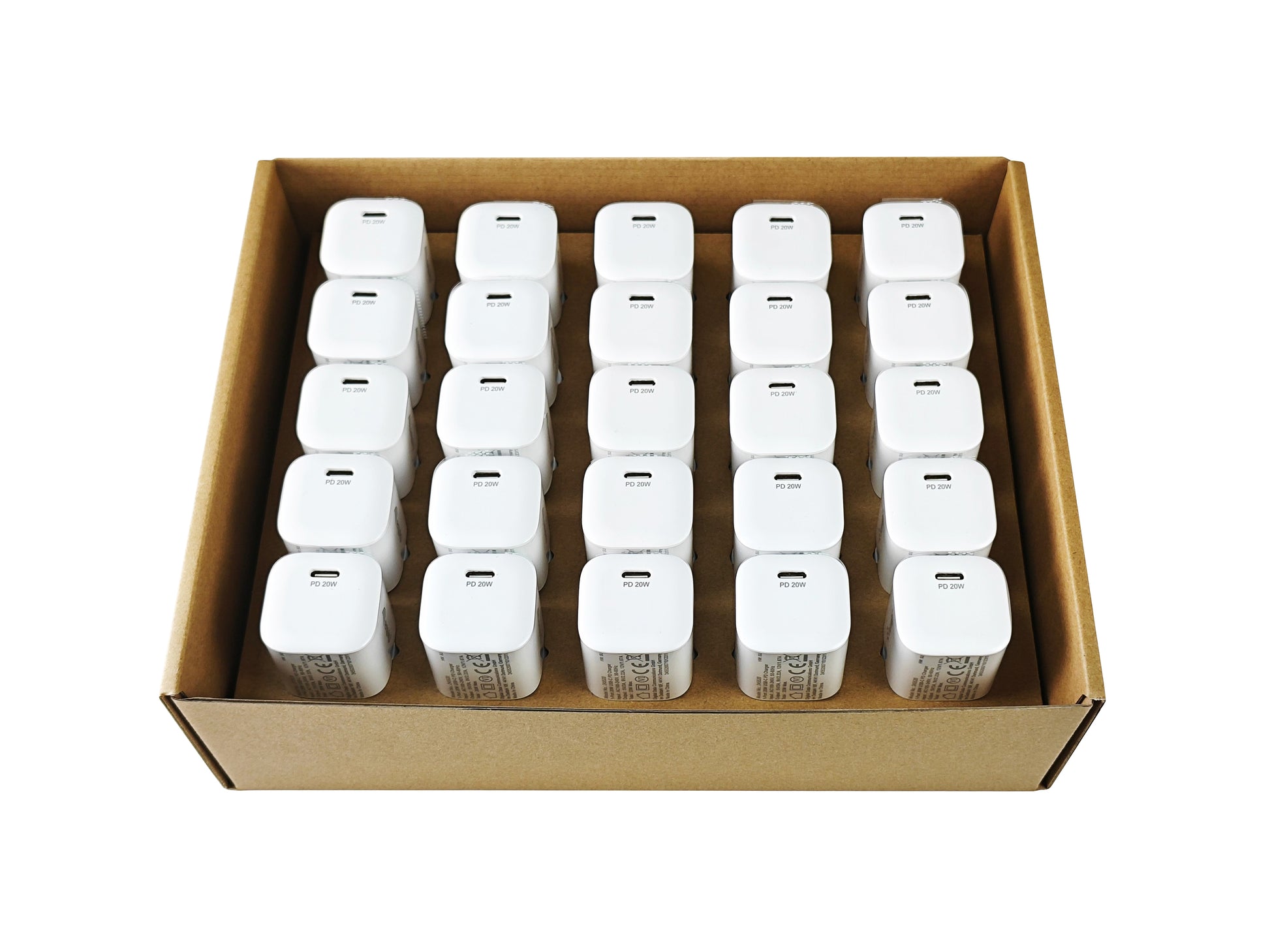 Equip USB-Ladegerät 20 W – USB-C×1 – PD 3.0, EU-Stecker (Typ C) – Weiss – Packung 25×