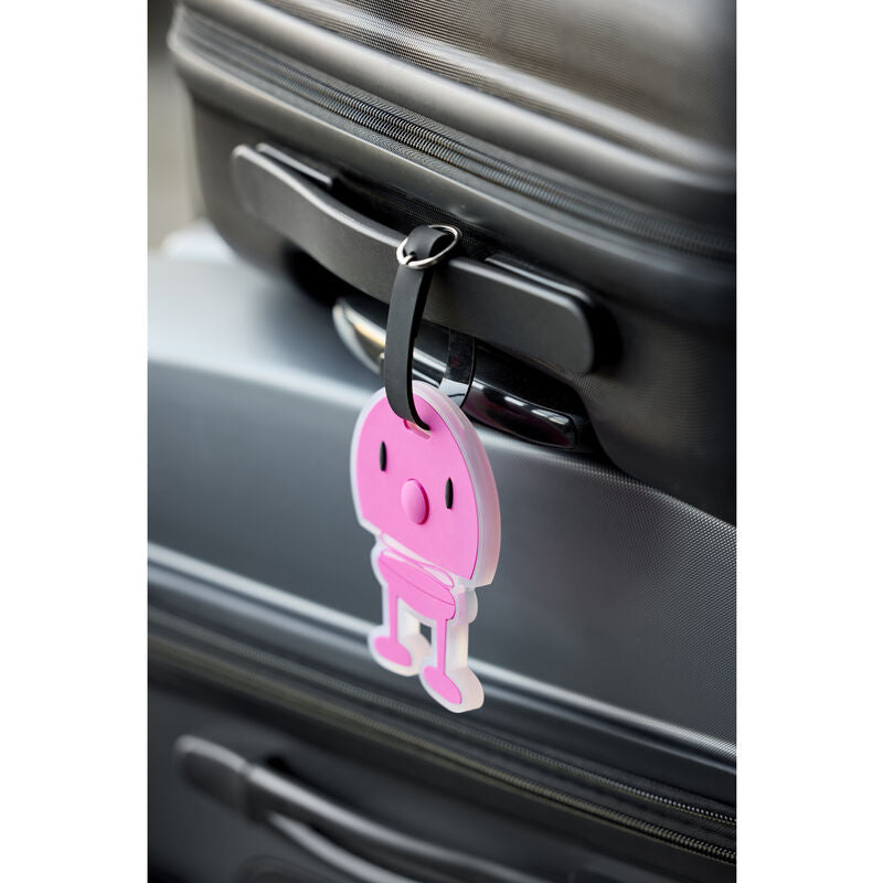 Hoptimist Gepäckanhänger – 80 × 105 mm – Pink – Silikon – 1 Stk.