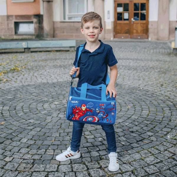 Scooli Avengers Sporttasche – 8 l, Polyester, Dunkelblau, 33 × 22 × 16 cm