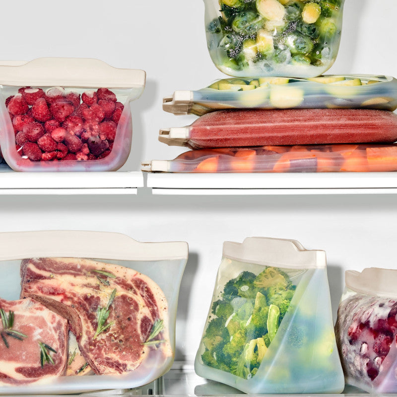 OXO Aufbewahrungstasche 332 ml, 19,1 × 11,9 cm, Silikon, Transparent