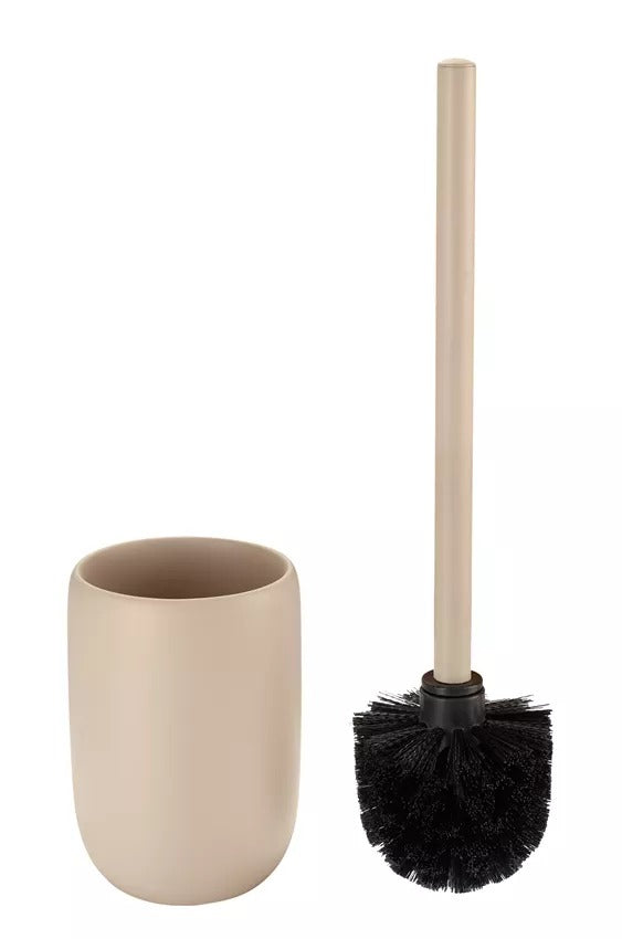 Diaqua Toilettenbürsten-Set – Polyresin, beige, einfach zu reinigen, H 36 cm, Ø 9,5 cm