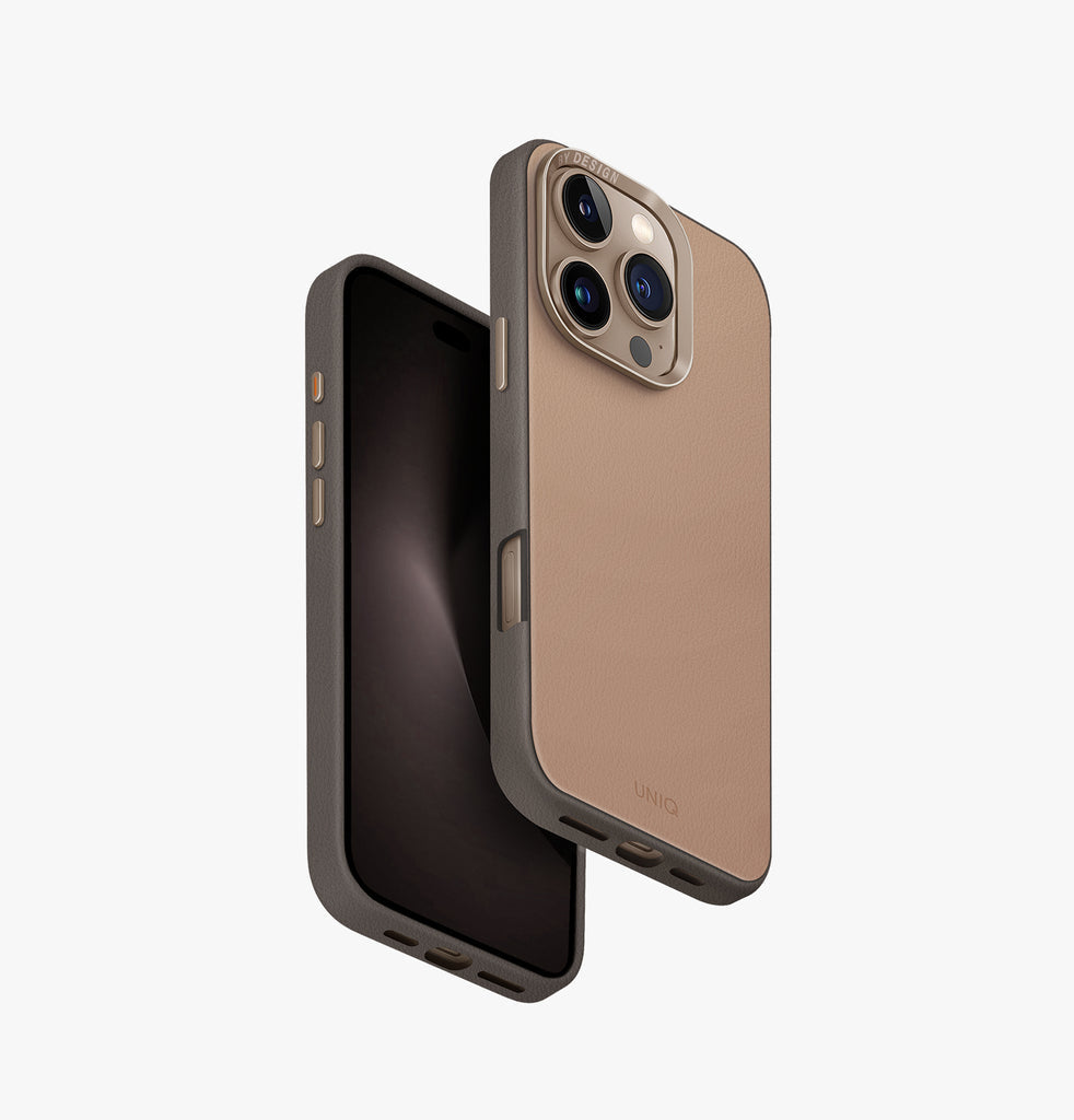 Uniq Backcover Lyden DS – für Apple iPhone 16 Pro – braun – Mikrofaser