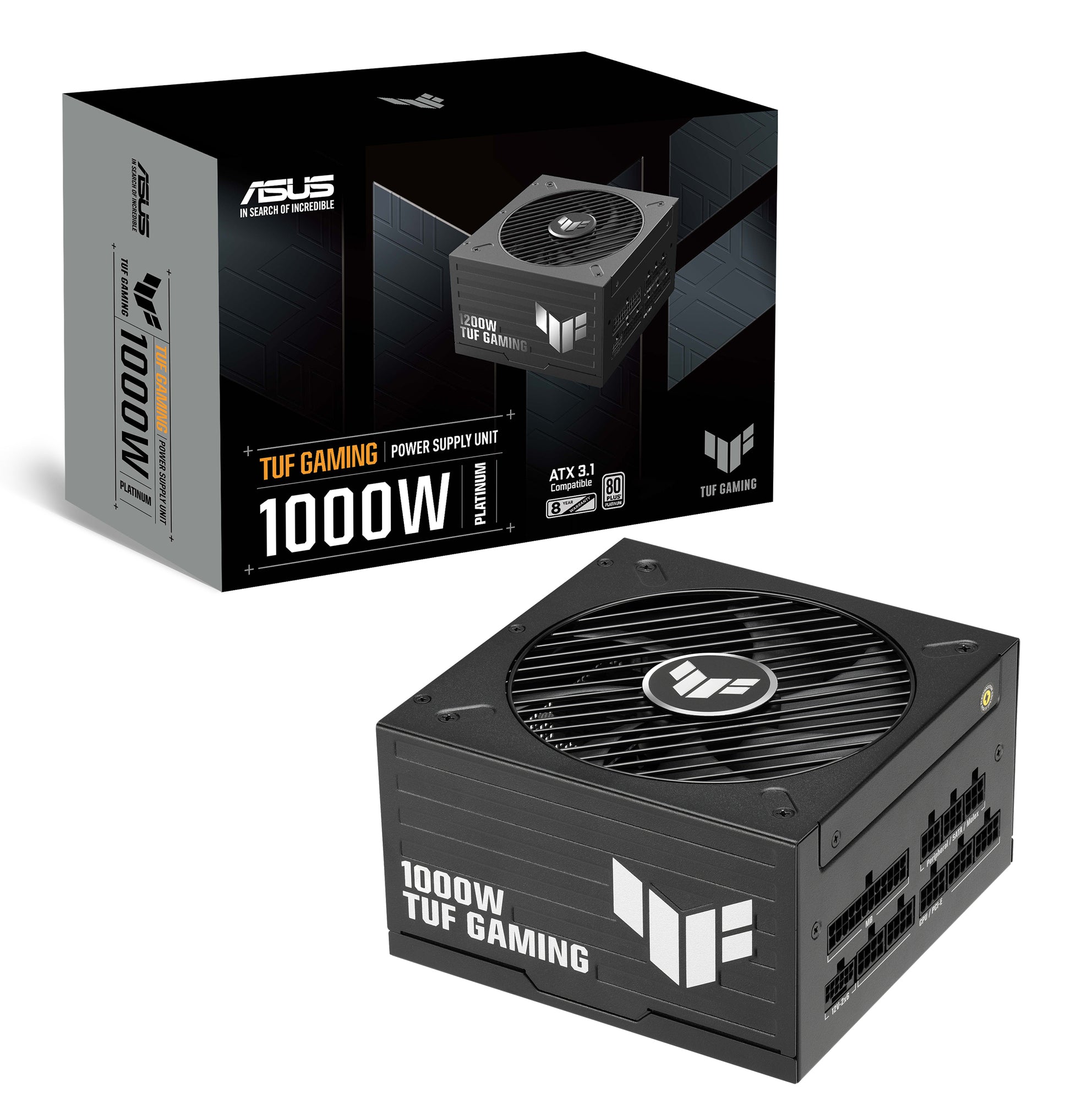 ASUS TUF Gaming 1000P ATX-Netzteil 1000 W 80 PLUS Platinum – vollmodular, ATX 3.1, 12VHPWR