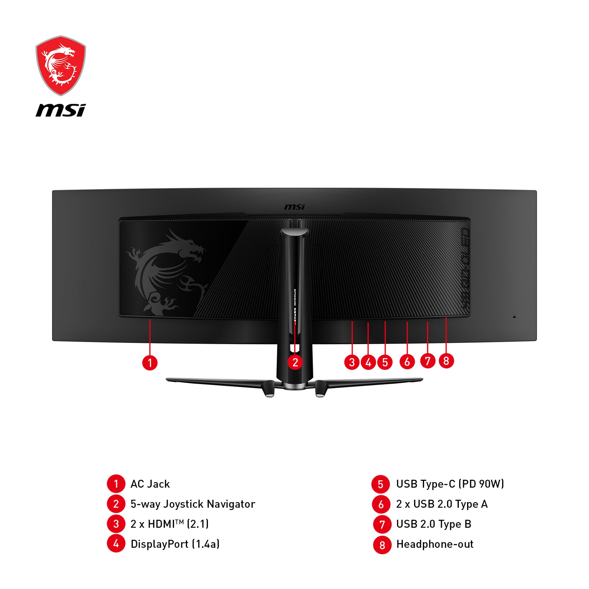 MSI MPG 491CQPDE – Monitor, 49", 5120 × 1440, QD-OLED, Gebogen