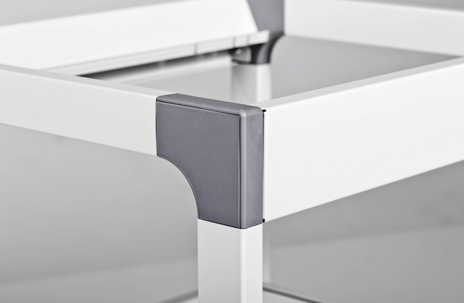 Durable SYSTEM 75 VH IT-/Medizin-Fahrwagen – 75 × 53,4 × 115 cm, höhenverstellbar, grau, Stahl