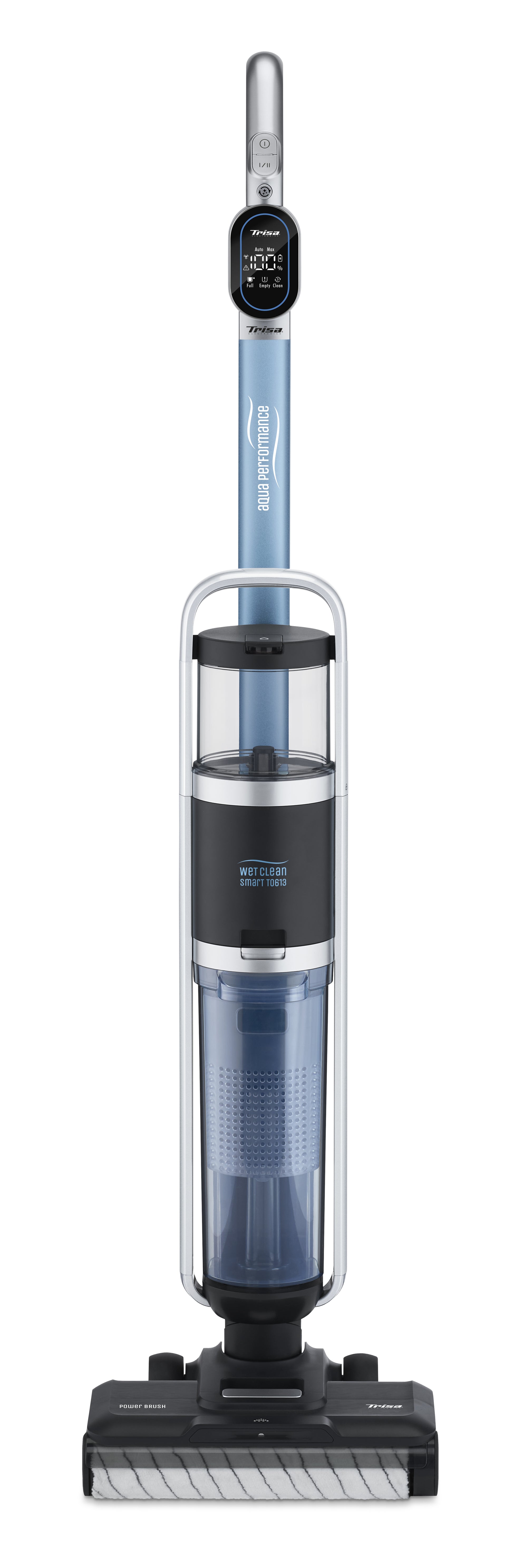 Trisa Akkustaubsauger Wet Clean Smart T0613, 2-in-1 – 35 min, 300 W, 0,80 l Frischwassertank