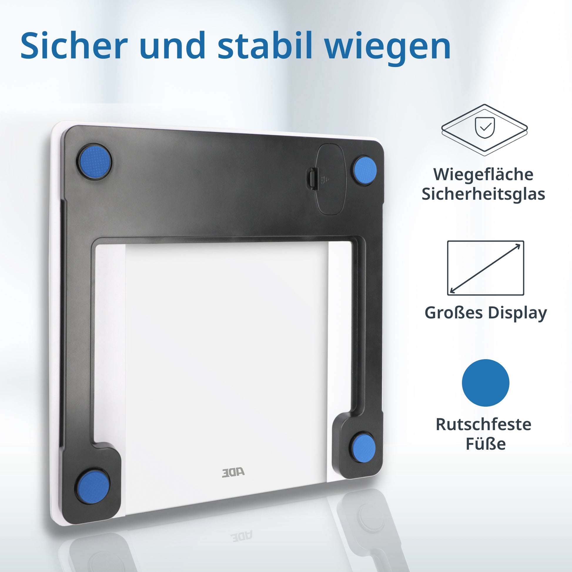 ADE Digitale Personenwaage – Glas – 200 kg