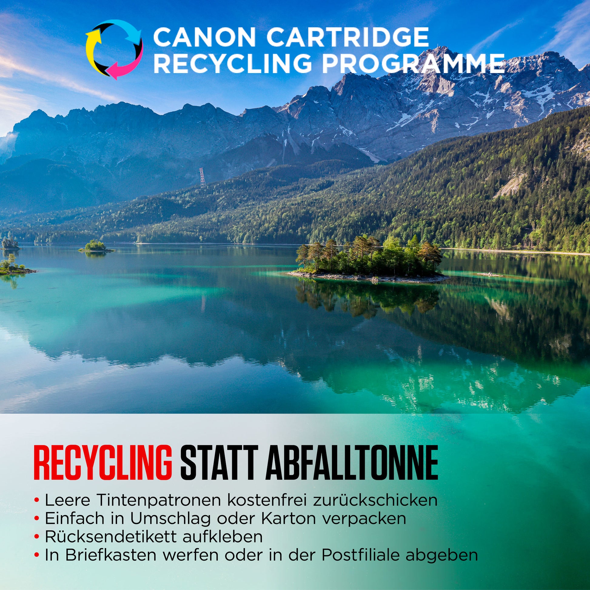 Canon Tintenpatronen-Multipack PGI-1500, CMYK, 4er-Pack