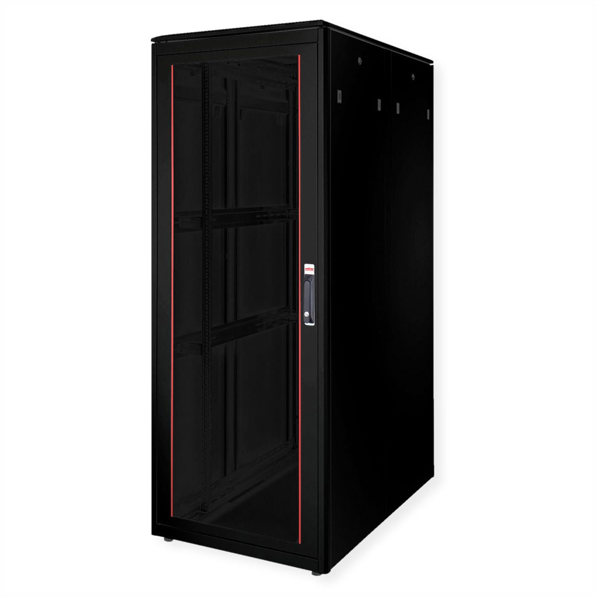 ROLINE Pro – 19" Netzwerkschrank 42U, IP20, abschliessbar, 800 × 1200 × 2053 mm, schwarz, Stahl