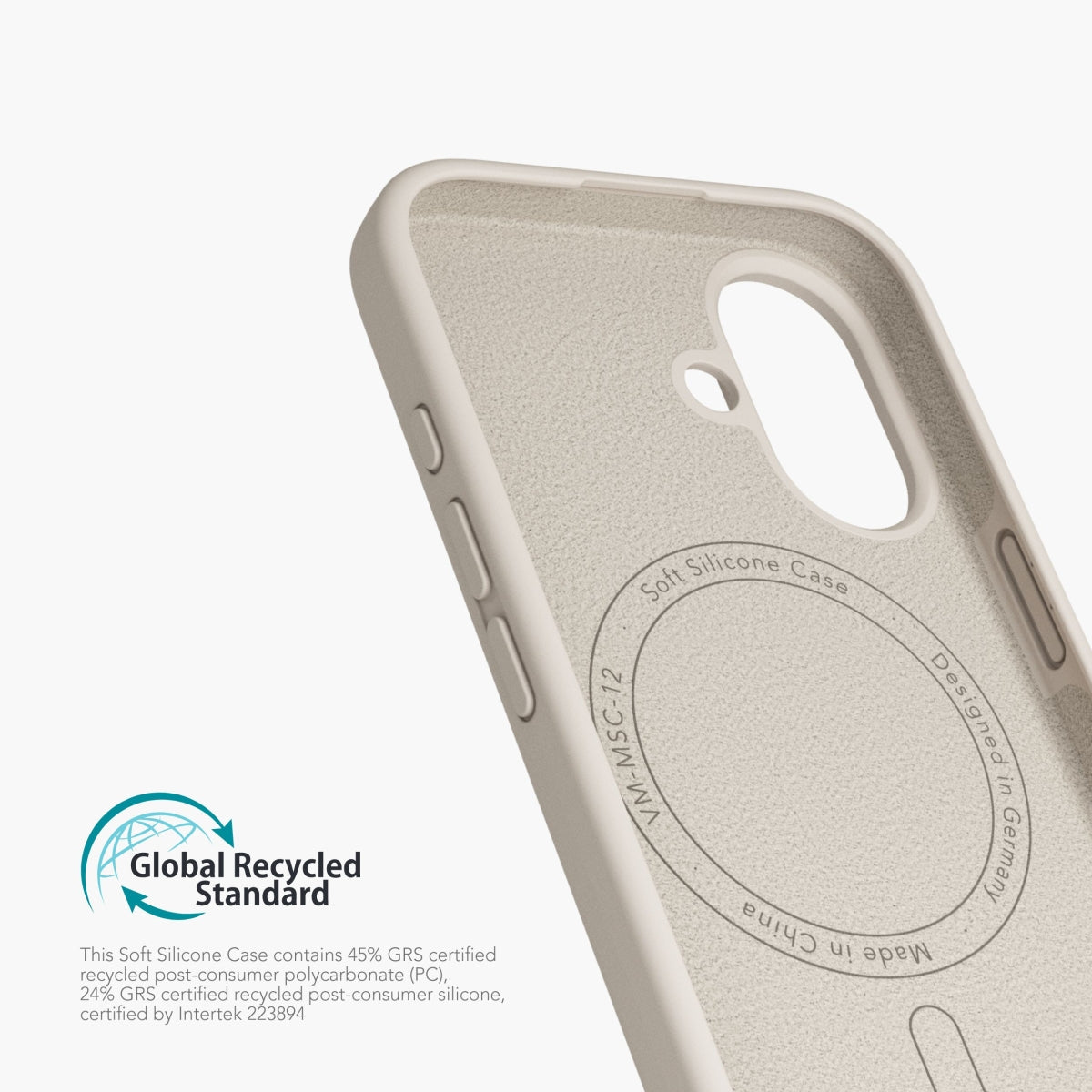 Vonmählen Backcover – für Apple iPhone 16 – MagSafe, Silikon, Creme