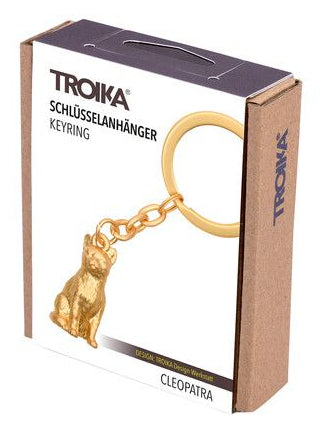 TROIKA Schlüsselanhänger Cleopatra Katze – Metall, Gold
