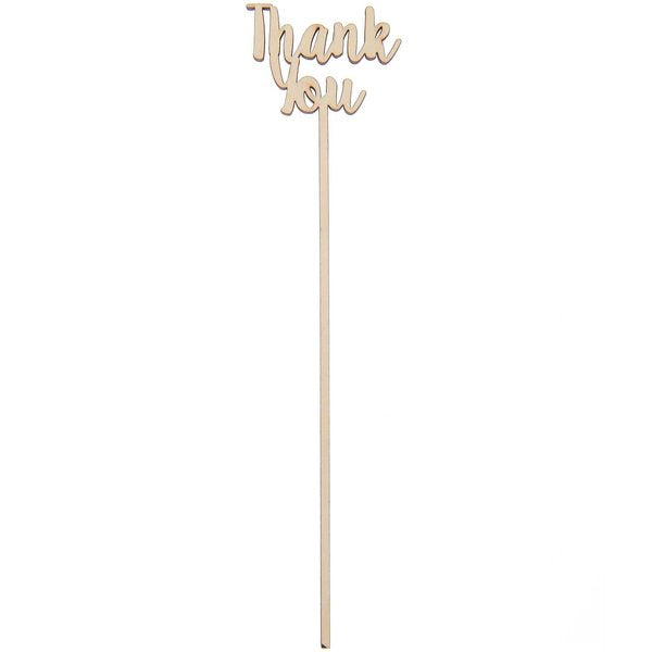 Rico Design Party-Piekser Thank You – Beige – 25,3 cm – Holz – 1 Stk