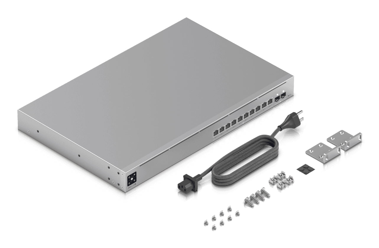 Ubiquiti Managed Switch – 10×10G, 2×SFP+, L2/L3, PoE++ 400 W, 1U