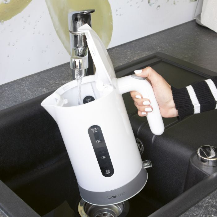 Clatronic Wasserkocher – 1,8 l, Weiss, WK 3840