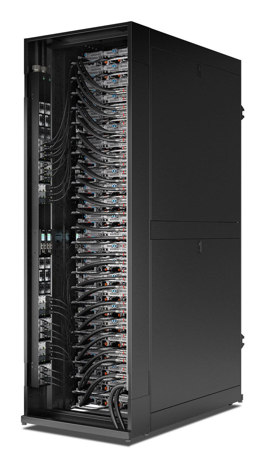 APC NetShelter Advanced – Rack-PDU Messgerät, 3-phasig, 42× IEC (C13/C15/C19/C21), 60 A, 0U vertikal