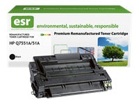 esr 51A (Q7551A) Schwarzer Toner – Kompatibel – 6'500 Seiten – für HP