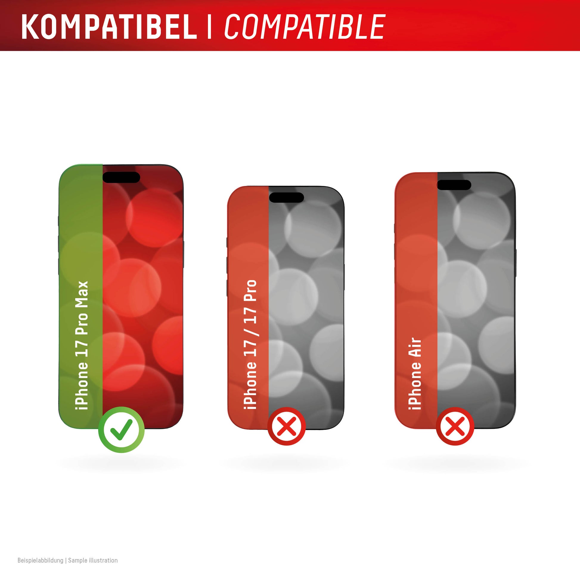 Displex Displayschutz (Panzerglas), 10H – für iPhone 17 Pro Max – mit Applikator