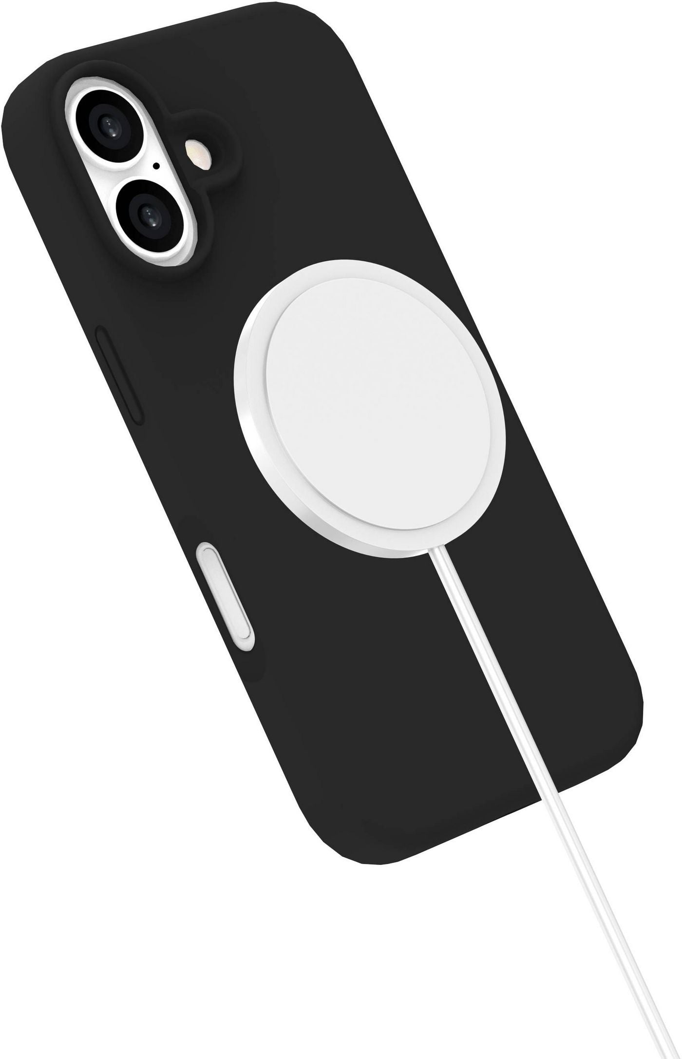 eSTUFF INFINITE (GRS) ROME Backcover – für Apple iPhone 17, MagSafe, Silikon, Schwarz, bis 2 m Sturzsicher