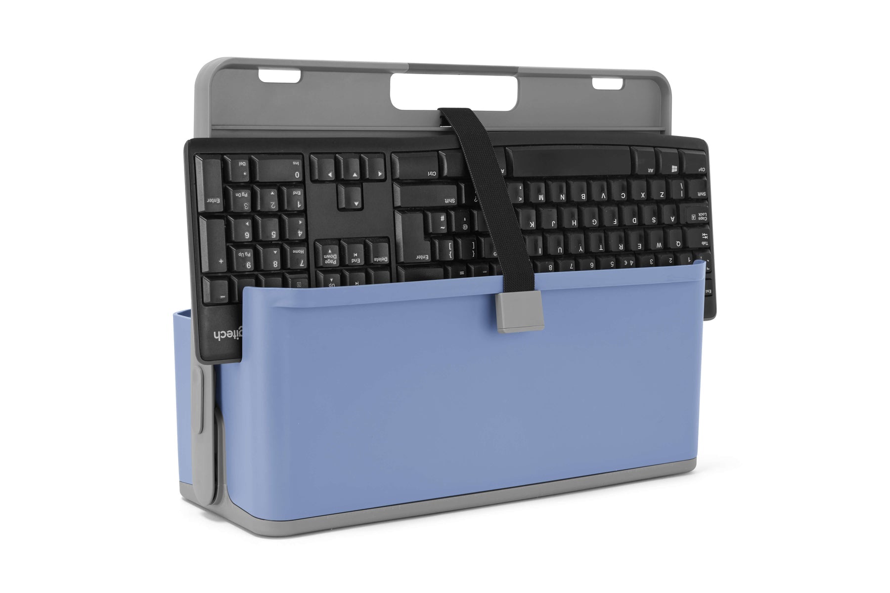 Hotbox Laptop-Ständer – bis 14,9", höhenverstellbar, mit 2 Schubladen – Blau