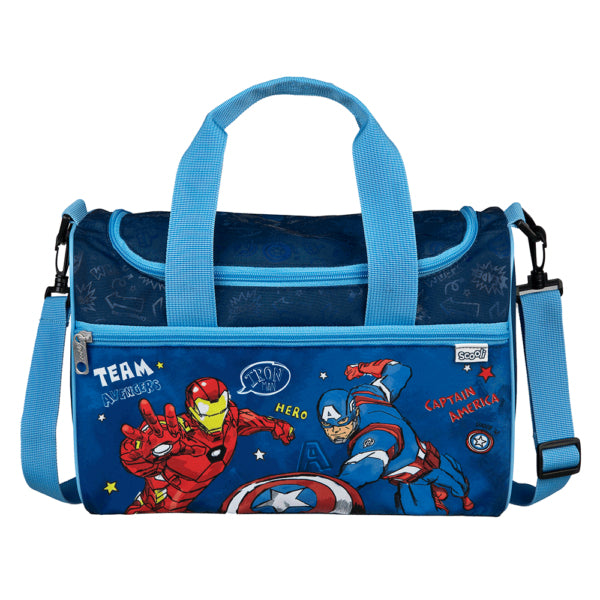 Scooli Avengers Sporttasche – 8 l, Polyester, Dunkelblau, 33 × 22 × 16 cm