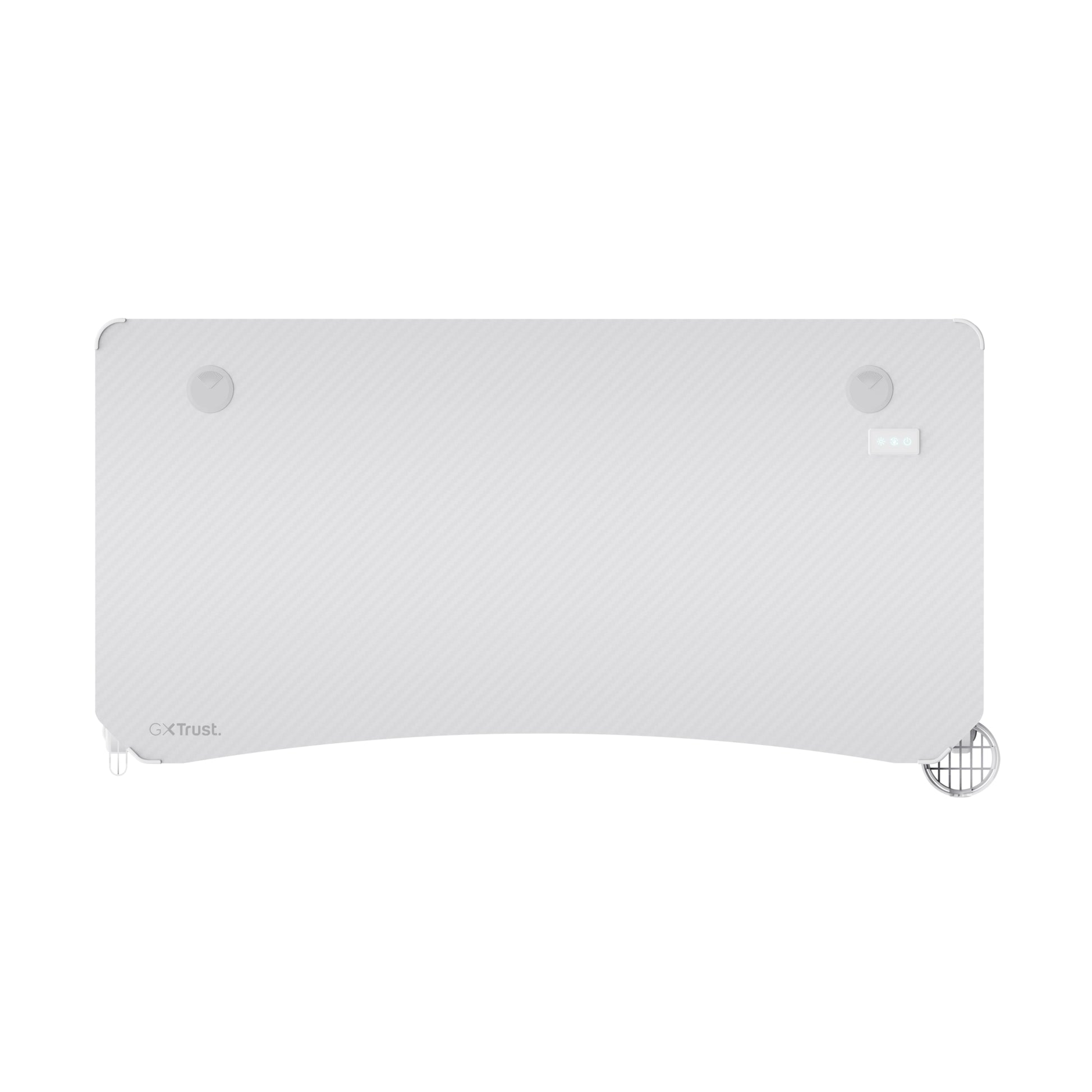 Trust GXT709W Luminus – Rollbarer Computertisch, 1'200×600×740 mm, RGB-LED-Beleuchtung, bis 150 kg, Weiss