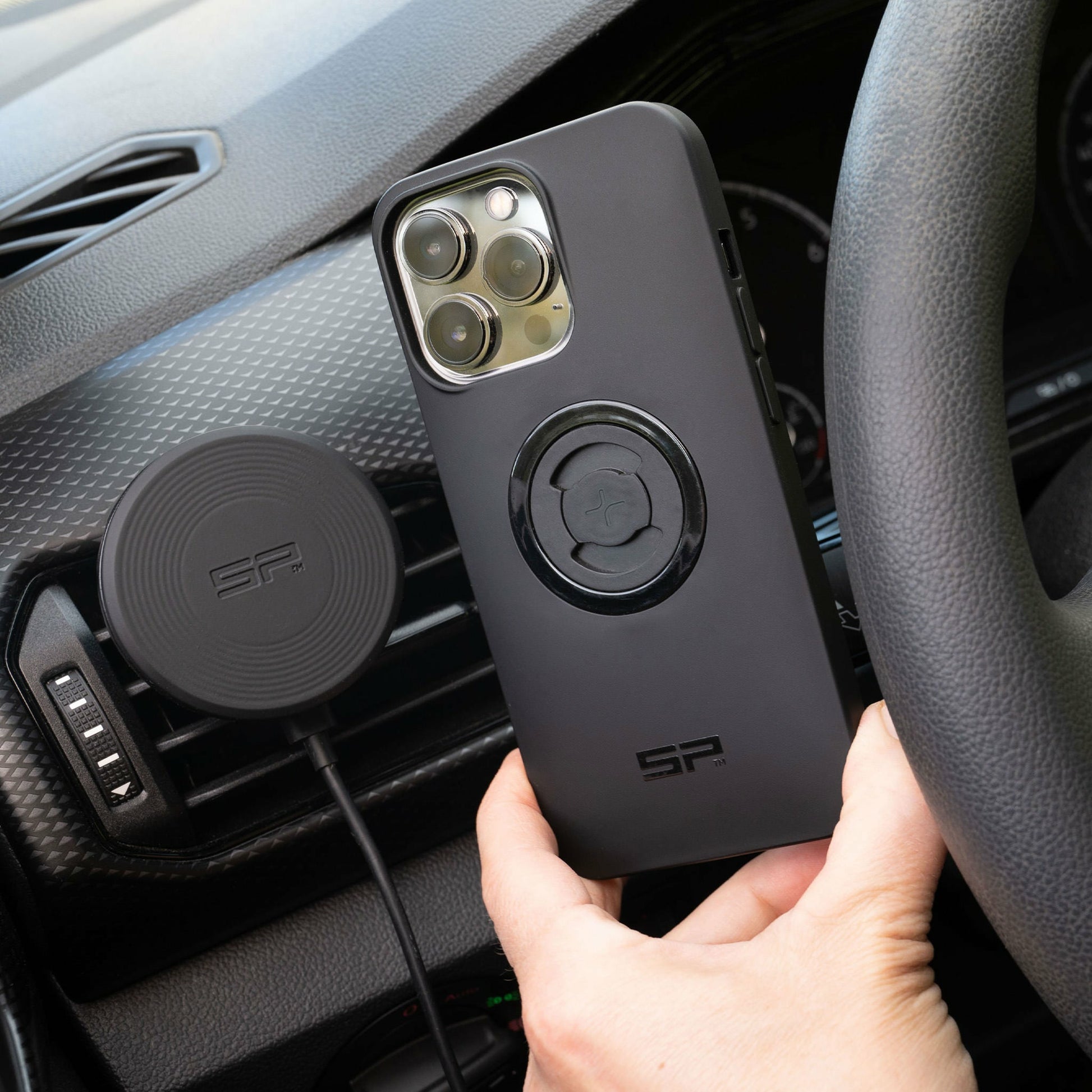 SP Connect Ladepad – Qi, MagSafe-kompatibel – 15 W – für Smartphone – Schwarz