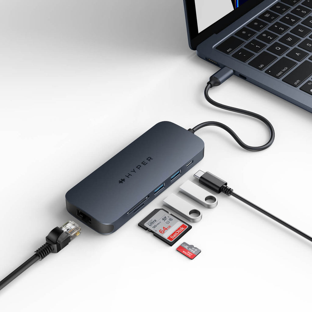 Targus HD4004GL Multiport-Adapter – USB-C, 1× HDMI, 2× USB-A, 2× USB-C, 140 W PD, GbE, für Windows/Mac
