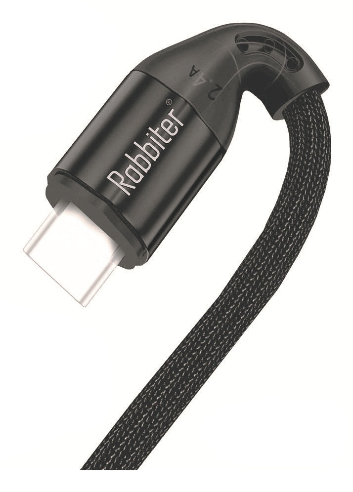 Rabbiter USB-C auf USB-C Kabel – USB 3.2 Gen 1 (5 Gbit/s) – 1,5 m – PD 100 W – Schwarz
