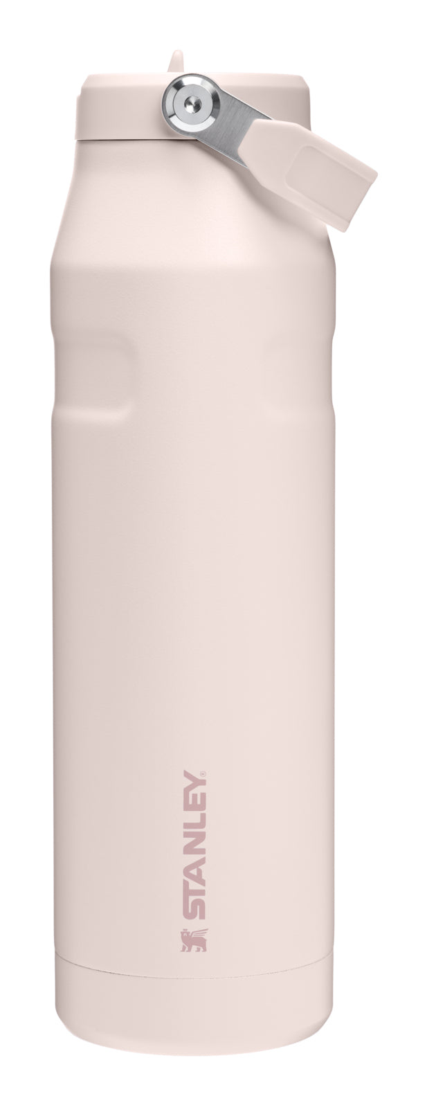 Stanley 1913 IceFlow Flip Straw 2.0 Isolierflasche 1,06 l – doppelwandig 17 h kalt, Edelstahl, Rose Quartz
