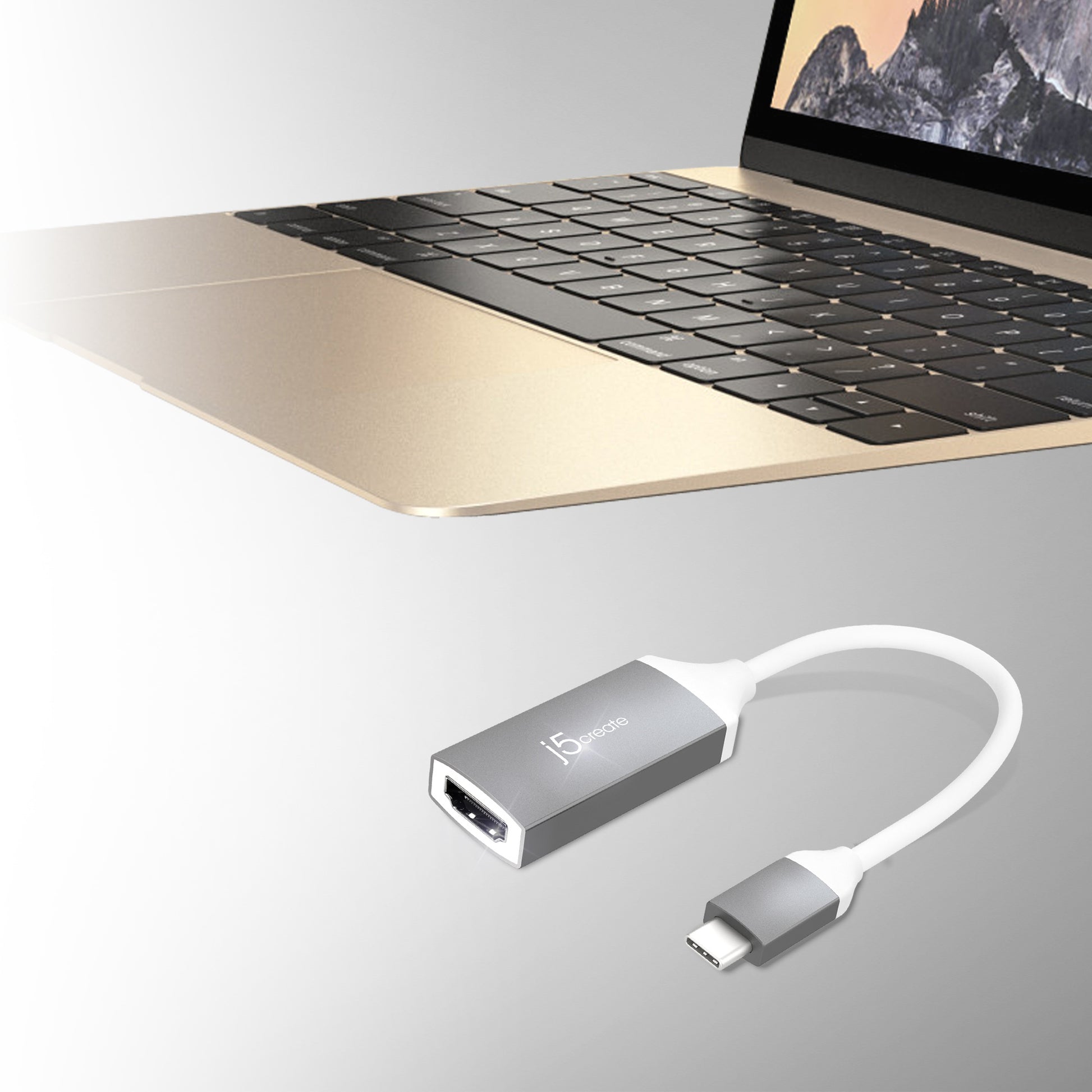 j5create JCA153G-N USB-C zu HDMI Adapter – 4K (3840 × 2160) @ 60 Hz, 14,5 cm, HDMI 2.0