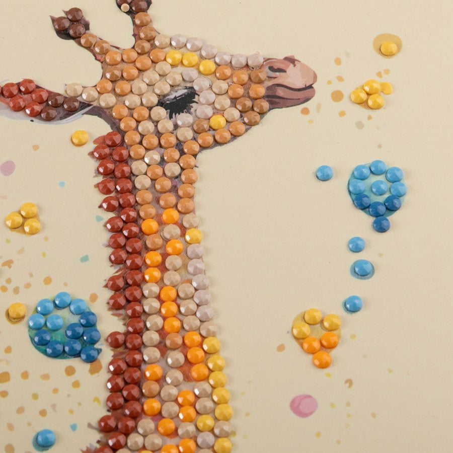 CRAFT Buddy Crystal Art Card – Diamond Painting Set – Giraffe – 18 × 18 cm – ab 8 Jahren