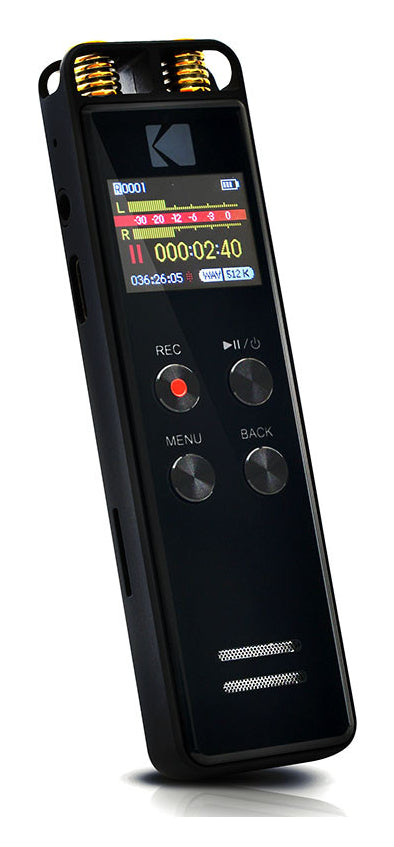Kodak VRC550 – Digitales Diktiergerät, bis 725 h, 16 GB, USB-C, 3,5 mm