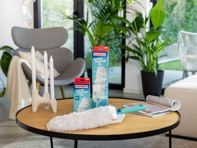 Leifheit Superduster XL Staubwedel – Mikrofaser – Weiss/Türkis